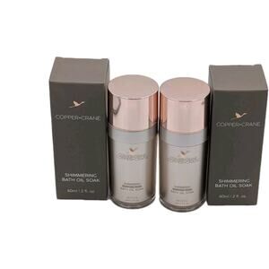 2-Pack Copper + Crane Shimmering Bath Oil Soak 2oz / 60ml New Free Shipping!